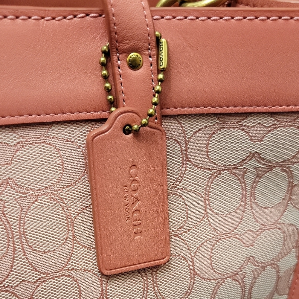 Coach Field Tote 30 In Signature Jacquard No. C3282 - Picture 2 of 13